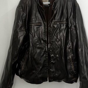 Levi's Dark Brown Jacket with Classic Moto Style